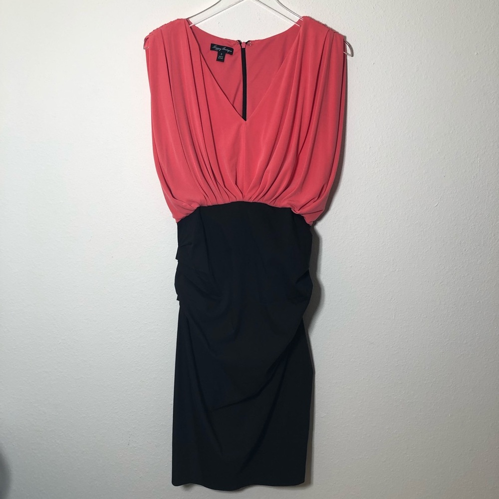 Maggy Boutique (Nordstrom) Coral & Black Dress